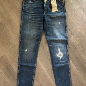 Madewell Blue Skinny Jeans Vintage Distressed